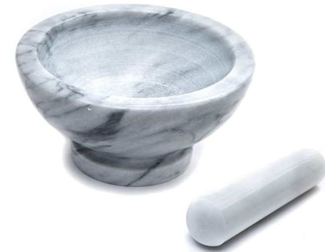 Fox Run Oversized White Marble Mortar & Pestle by Kitchen Niche