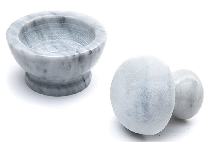 Fox Run Small White Marble Mortar & Pestle by Kitchen Niche