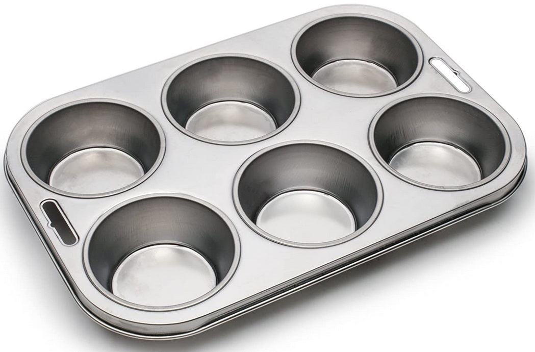 Fox Run Stainless Steel 6-Cup Muffin Pan by Kitchen Niche
