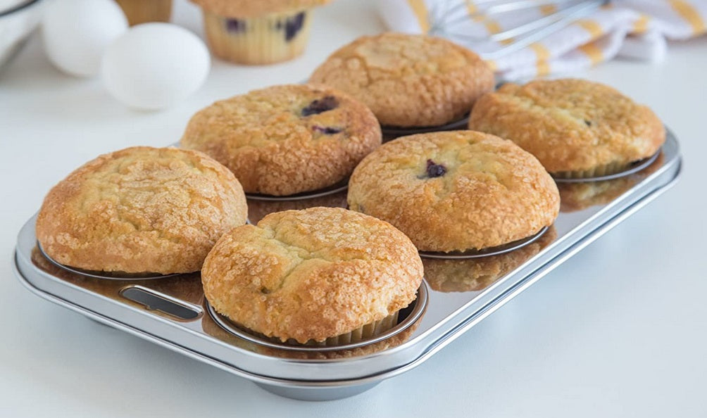 Fox Run Stainless Steel 6-Cup Muffin Pan by Kitchen Niche