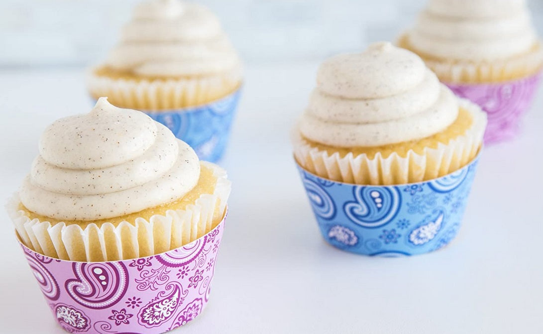Fox Run Paisley Pink & Blue Cupcake Wrap Set of 12 by Kitchen Niche