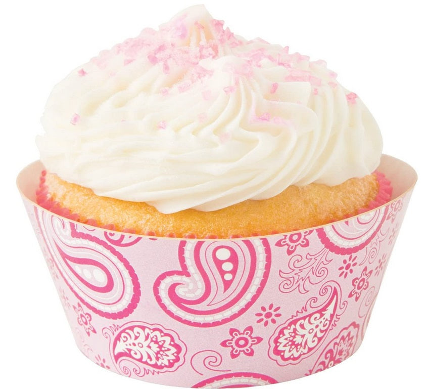 Fox Run Paisley Pink & Blue Cupcake Wrap Set of 12 by Kitchen Niche