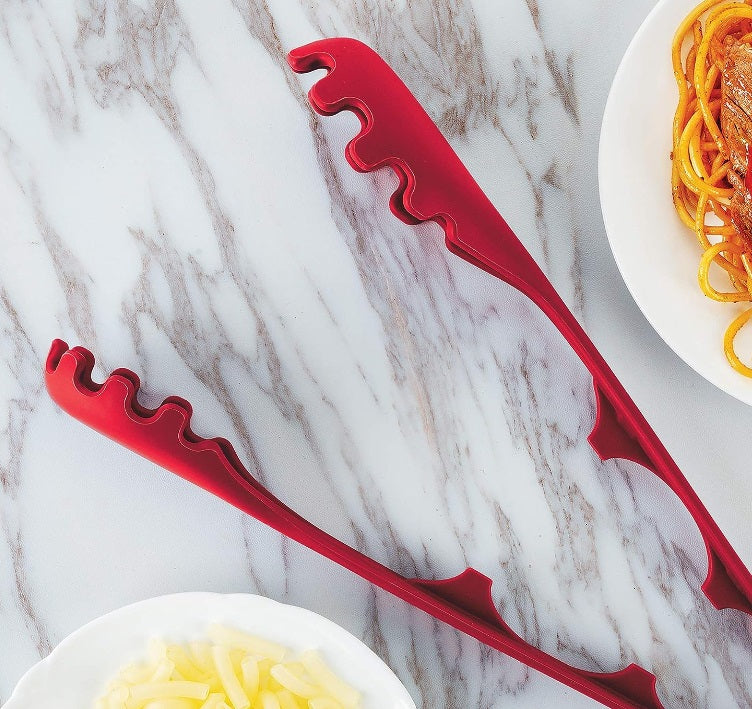 Fox Run 2 in 1 Silicone Pasta Serving Tongs with Measurer by Kitchen Niche