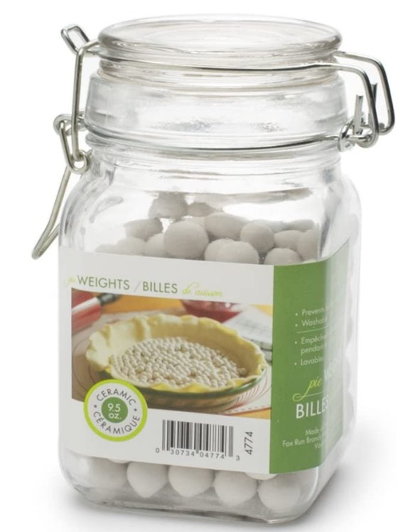 Fox Run Ceramic Pie Weights in Mason Jar 8.8 oz by Kitchen Niche
