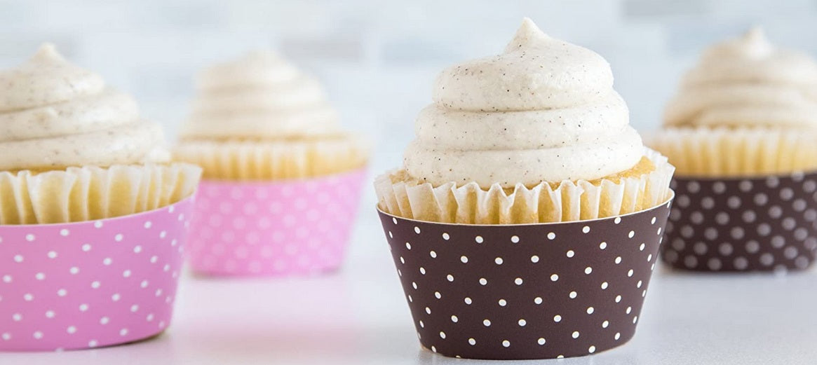 Fox Run Polka Dot Pink & Brown Cupcake Wrap Set of 12 by Kitchen Niche