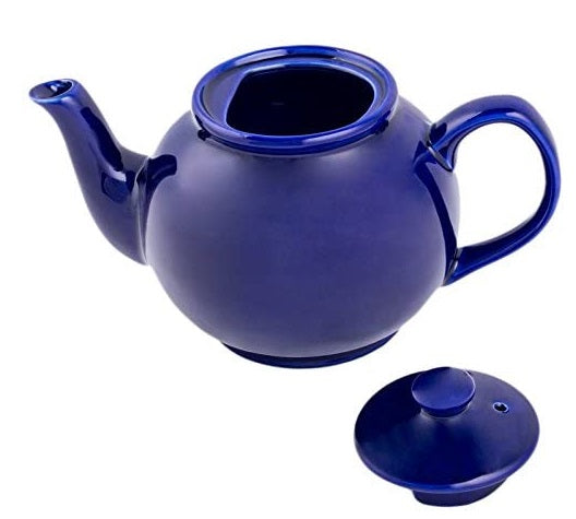 Fox Run Blue Ceramic Teapot 6-Cup by Kitchen Niche