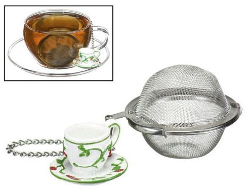 G & H Tea Services Tea Infuser Ball with Tea Cup Ornament by Kitchen Niche