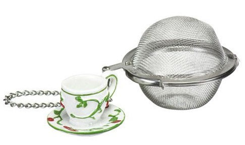 G & H Tea Services Tea Infuser Ball with Tea Cup Ornament by Kitchen Niche
