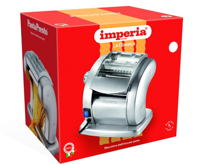 Imperia Pasta Presto Silver Grey Electric Pasta Maker 2 / 6.5mm Imperia by Kitchen Niche