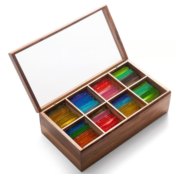 Ironwood Cornwall Tea Storage Box with Acyrlic Window by Kitchen Niche