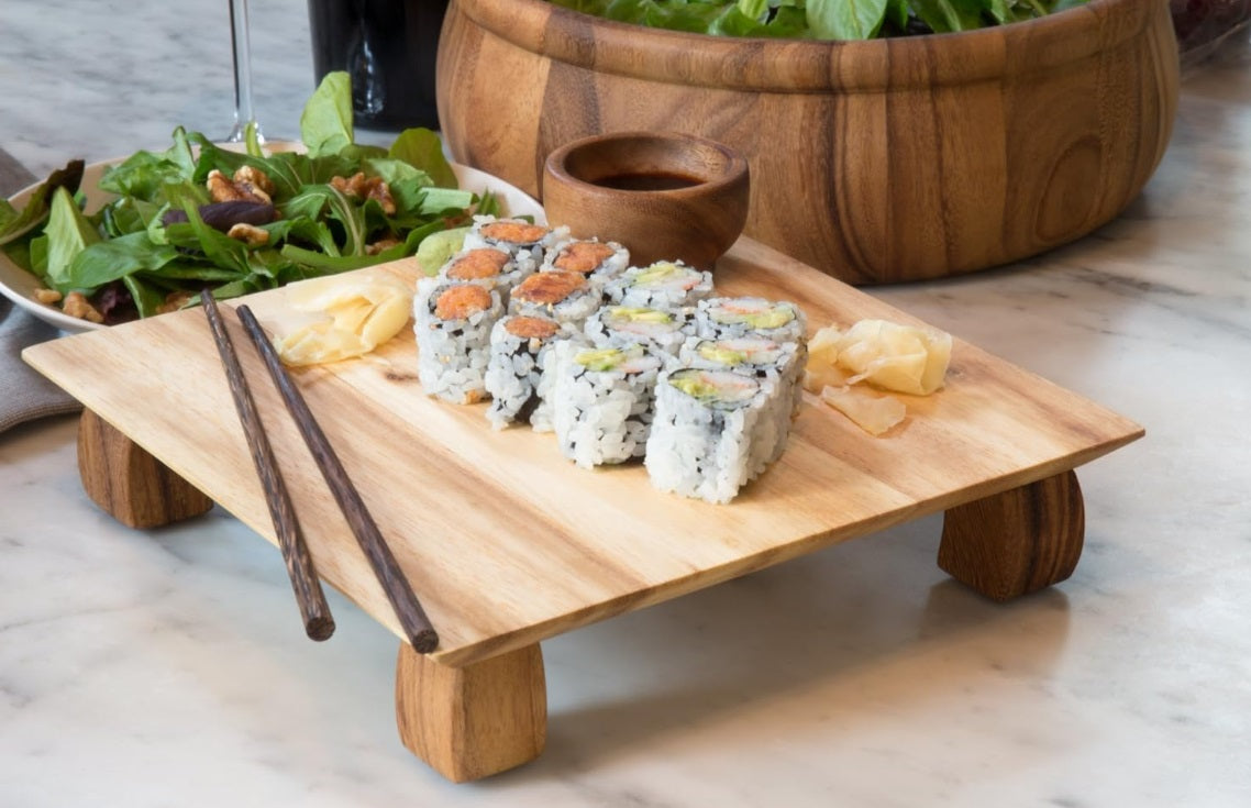 Ironwood Acacia Wood Kyoto Sushi Stand by Kitchen Niche