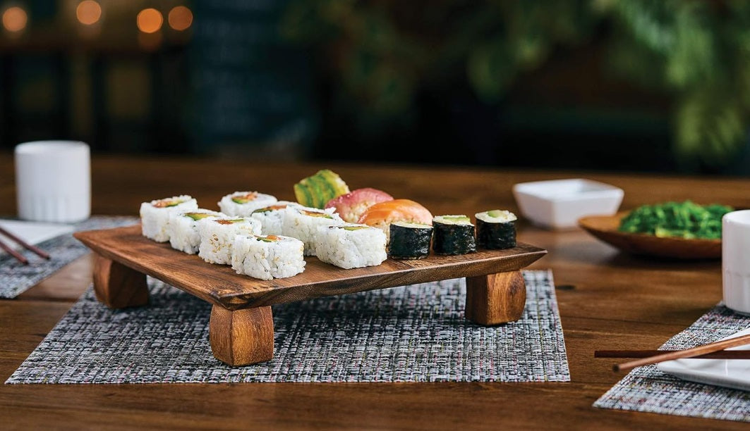 Ironwood Acacia Wood Kyoto Sushi Stand by Kitchen Niche