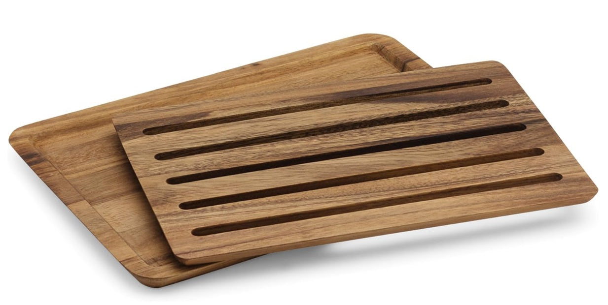 Ironwood Nesting Acacia Wood Bread Cutting Board by Kitchen Niche