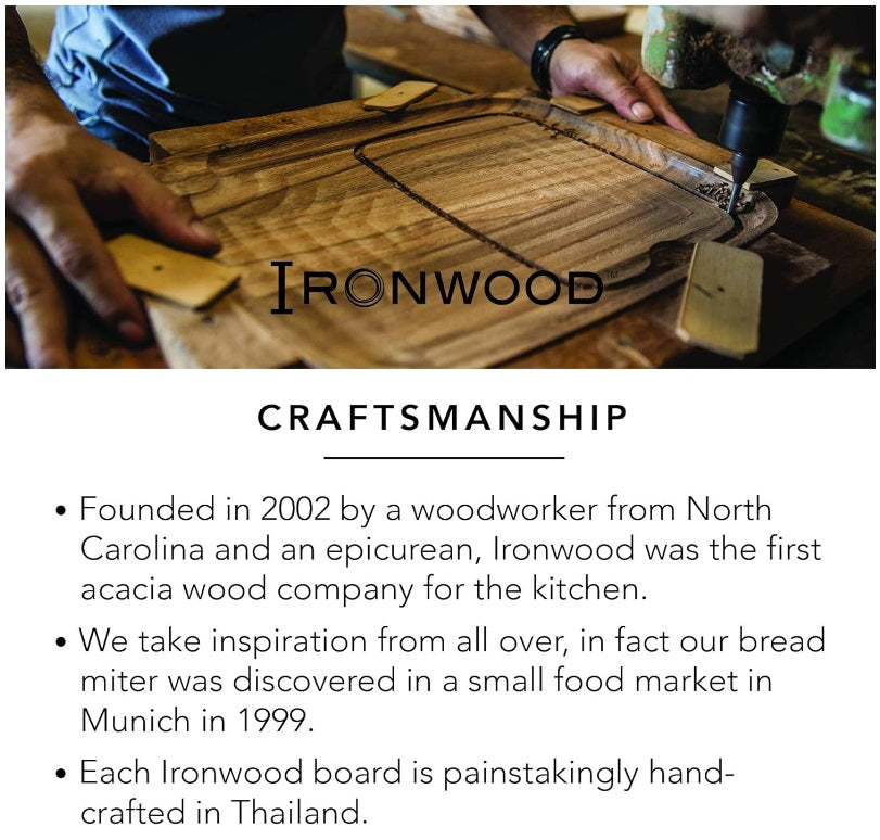 Ironwood Oslo Long Grain Utility Chopping Board by Kitchen Niche