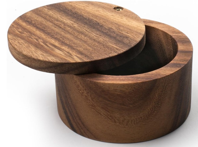 Ironwood Appalachian Acacia Wood Salt Cellar by Kitchen Niche