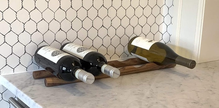 Ironwood Compact Acacia Wood Wine Rack by Kitchen Niche