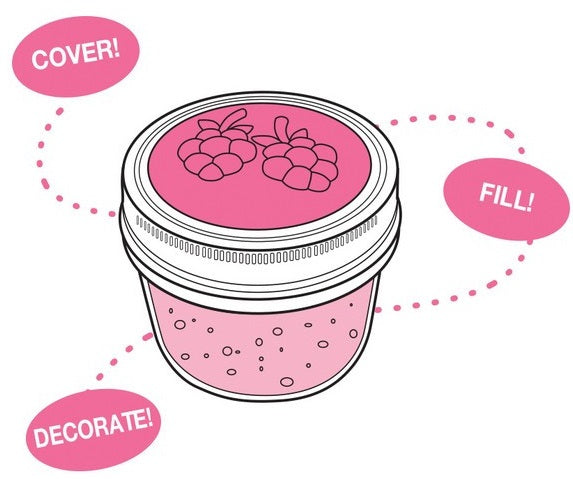 Jarware Set of 4 Berry Mason Jar Lid by Kitchen Niche