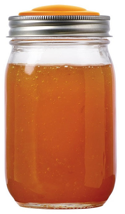 Jarware Set of 4 Peach Mason Jar Lid by Kitchen Niche