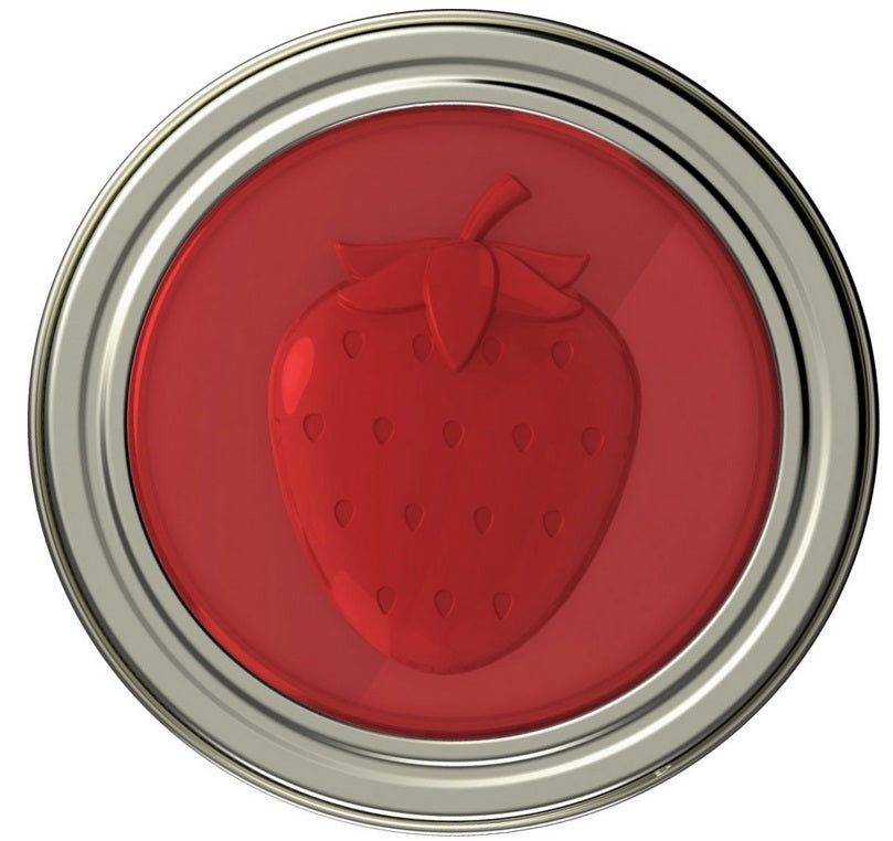 Jarware Set of 4 Strawberry Mason Jar Lid by Kitchen Niche