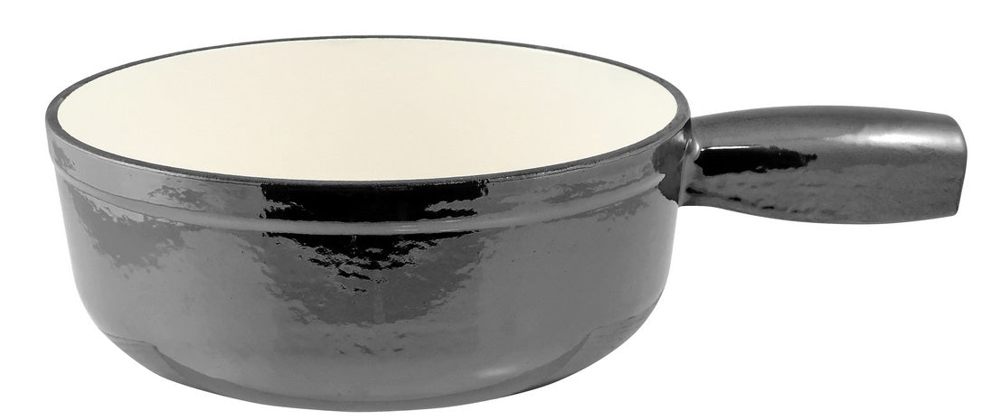 Swissmar Metallic Black Lugano Cast Iron Fondue Pot by Kitchen Niche