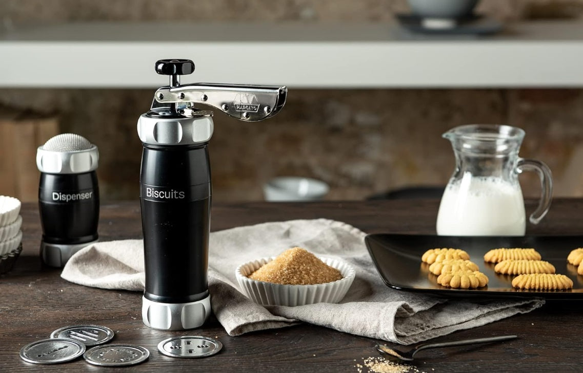 Marcato Black Biscuit Machine Cookie Press by Kitchen Niche