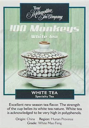 Metropolitan Tea Company 100 Monkeys White Tea 1.1lbs by Kitchen Niche