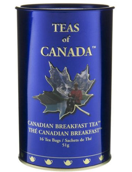 Metropolitan Tea Company Canadian Breakfast Tea Tin Can of 16 Tea Bags Metropolitan Tea Company by Kitchen Niche