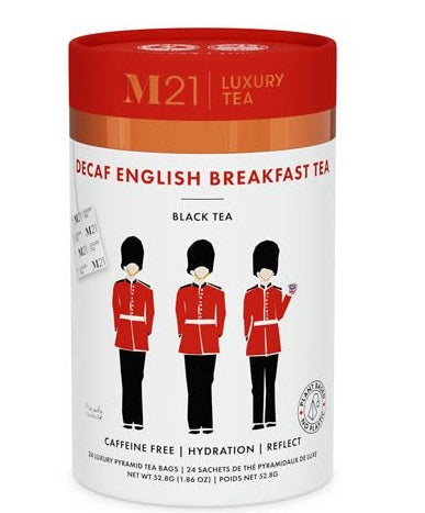 Metropolitan Tea M21 Decaf English Breakfast Tea Can of 24 Bags by Kitchen Niche