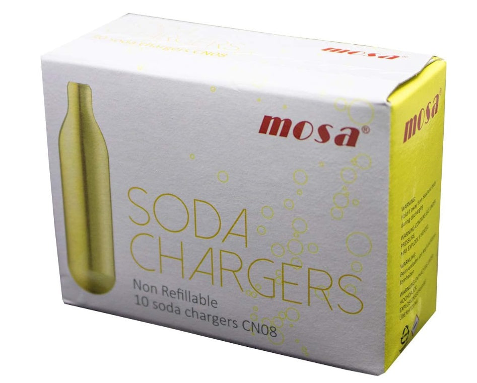 Mosa Soda Maker CO2 Syphon Chargers Set of 10 by Kitchen Niche