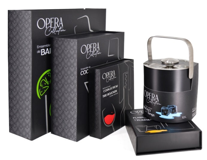Natural Living Opera 4 Piece Flask Set in Gift Box by Kitchen Niche