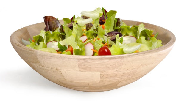 Natural Living Large Hardwood Salad Bowl Natural Living by Kitchen Niche