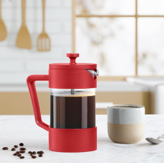 Oggi Brew 5-Cup French Press Red Oggi by Kitchen Niche