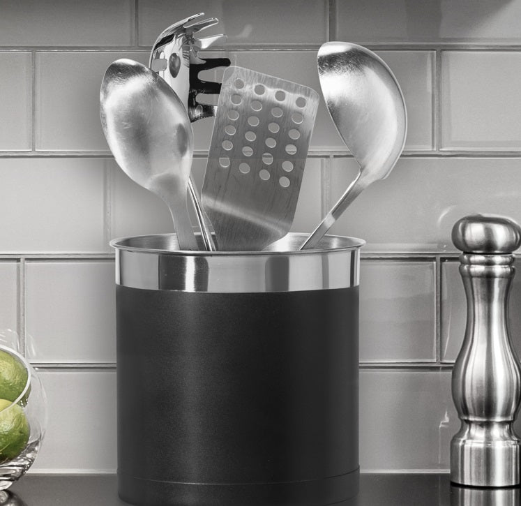 Oggi Black Jumbo Utensil Holder Oggi by Kitchen Niche