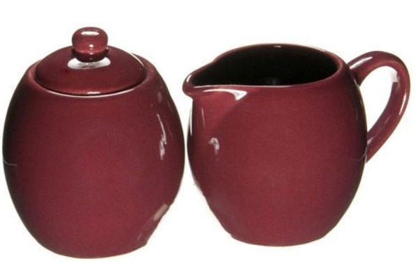 Old Amsterdam Burgundy Milk & Sugar Set by Kitchen Niche