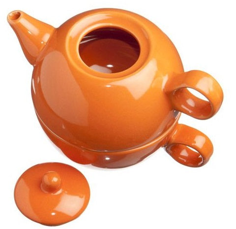 Old Amsterdam Orange 1-Cup Tea 4 One Teapot With Mug by Kitchen Niche