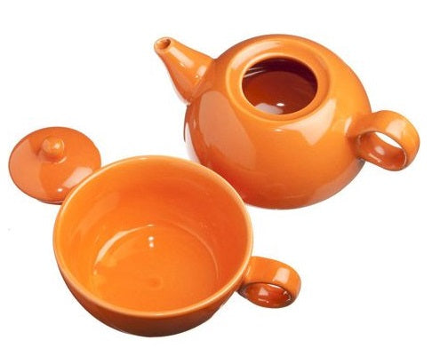 Old Amsterdam Orange 1-Cup Tea 4 One Teapot With Mug by Kitchen Niche