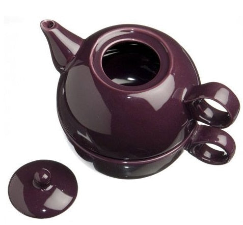 Old Amsterdam Plum 1-Cup Tea 4 One Teapot With Mug by Kitchen Niche