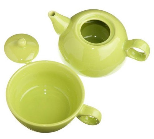 Old Amsterdam Tea Green 1-Cup Tea 4 One Teapot With Mug by Kitchen Niche