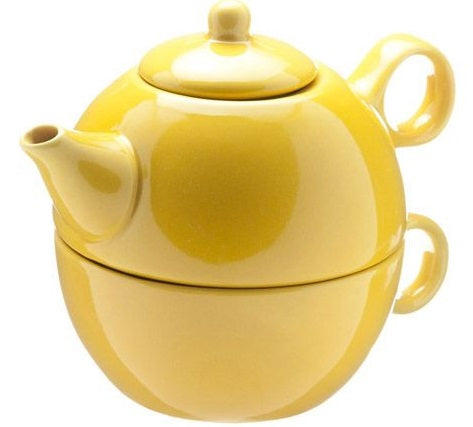 Old Amsterdam Yellow 1-Cup Tea 4 One Teapot With Mug by Kitchen Niche