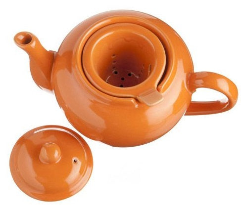 Old Amsterdam Orange 3-Cup Dominion Teapot with Infuser by Kitchen Niche