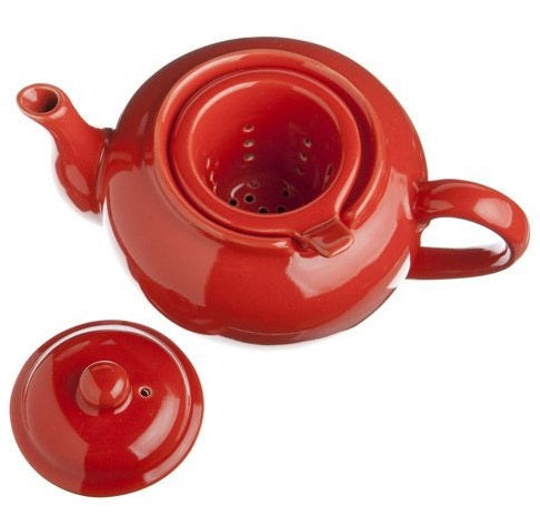 Old Amsterdam Red 3-Cup Dominion Teapot with Infuser by Kitchen Niche