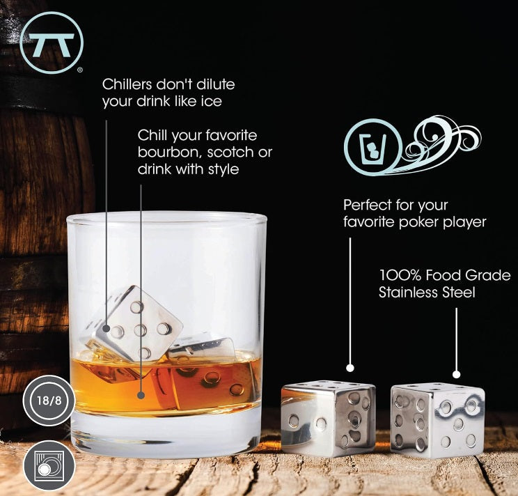 Outset Set of 4 Dice Whiskey Chillers Outset by Kitchen Niche