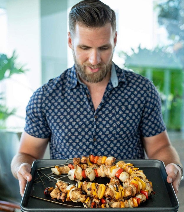 Outset Flexible Stainless Steel Barbecue Skewers Set of 4 by Kitchen Niche