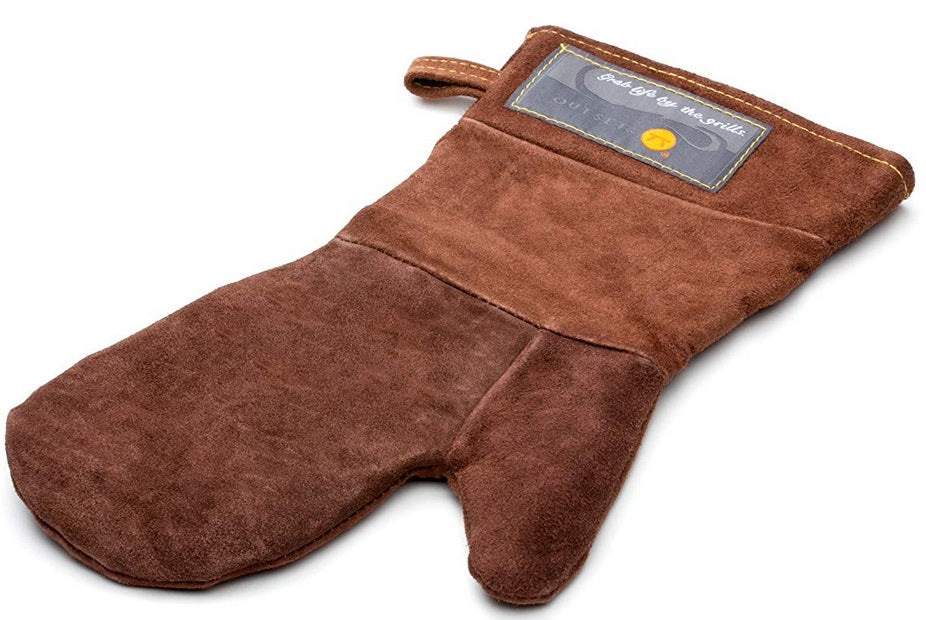Outset Brown Leather Grill Mitt by Kitchen Niche