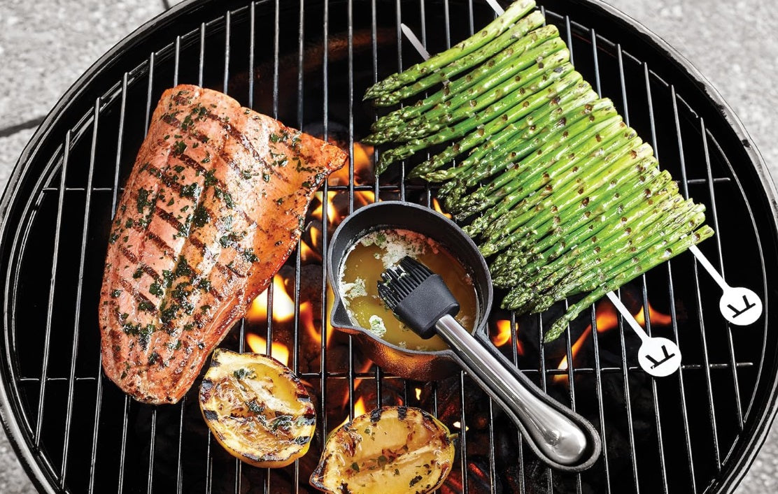 Outset Cast Iron Sauce Pot with Silicone Brush Outset by Kitchen Niche