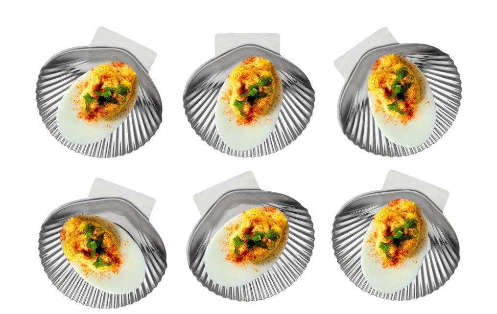 Outset Set of 12 Stainless Steel Grillable Sea Shells by Kitchen Niche