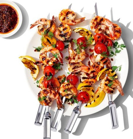 Oxo Set of 6 Stainless Steel Barbecue Skewers by Kitchen Niche