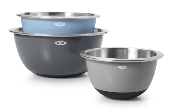 Oxo Stainless Steel Mixing Bowl Set of 3 by Kitchen Niche