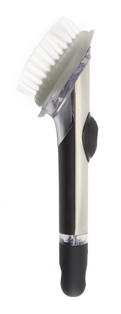 Oxo Steel Soap Dispensing Dish Brush by Kitchen Niche