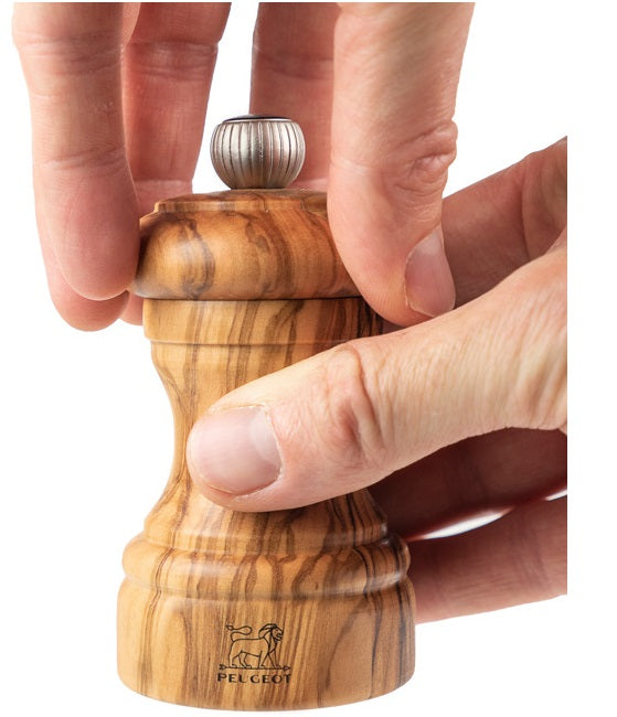 Peugeot Bistro Duo Olive Wood Salt & Pepper Mill Set 10cm by Kitchen Niche
